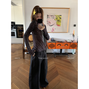 阔腿裤 THREE 低腰慵懒休闲西装 时髦定义 GOOOD殷三吉