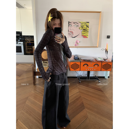 慵懒休闲西装阔腿裤女