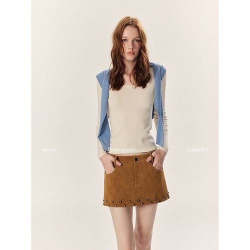 殷三吉全羊毛薄款u领毛衫