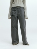 浮动街头宽松微喇口袋设计牛仔裤 THREE GOOOD殷三吉