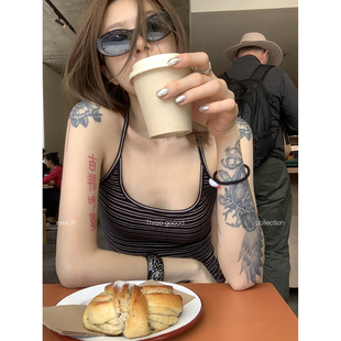 THREE GOOOD殷三吉 夏日刚需！方领条纹工字背心 内搭外穿万能款