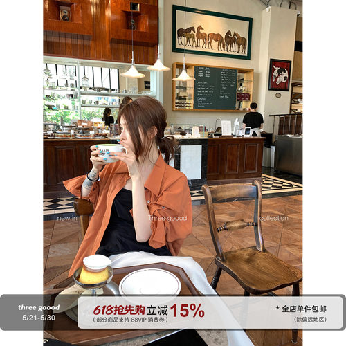 THREEGOOOD慵懒口袋衬衫军