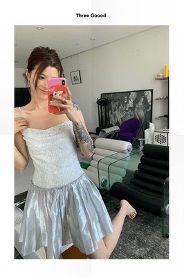 百褶THREEGOOOD连衣裙吊带