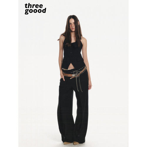 THREEGOOOD活页直筒西装裤女