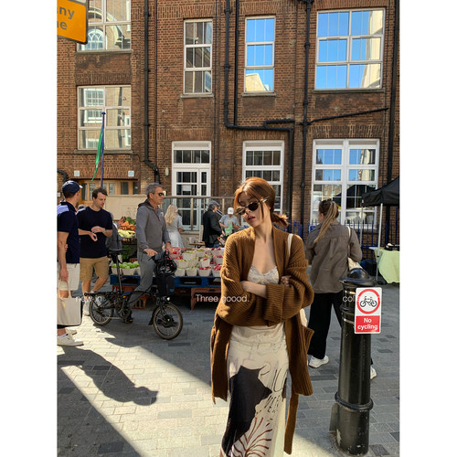 波普艺术感AB印花针织半身裙