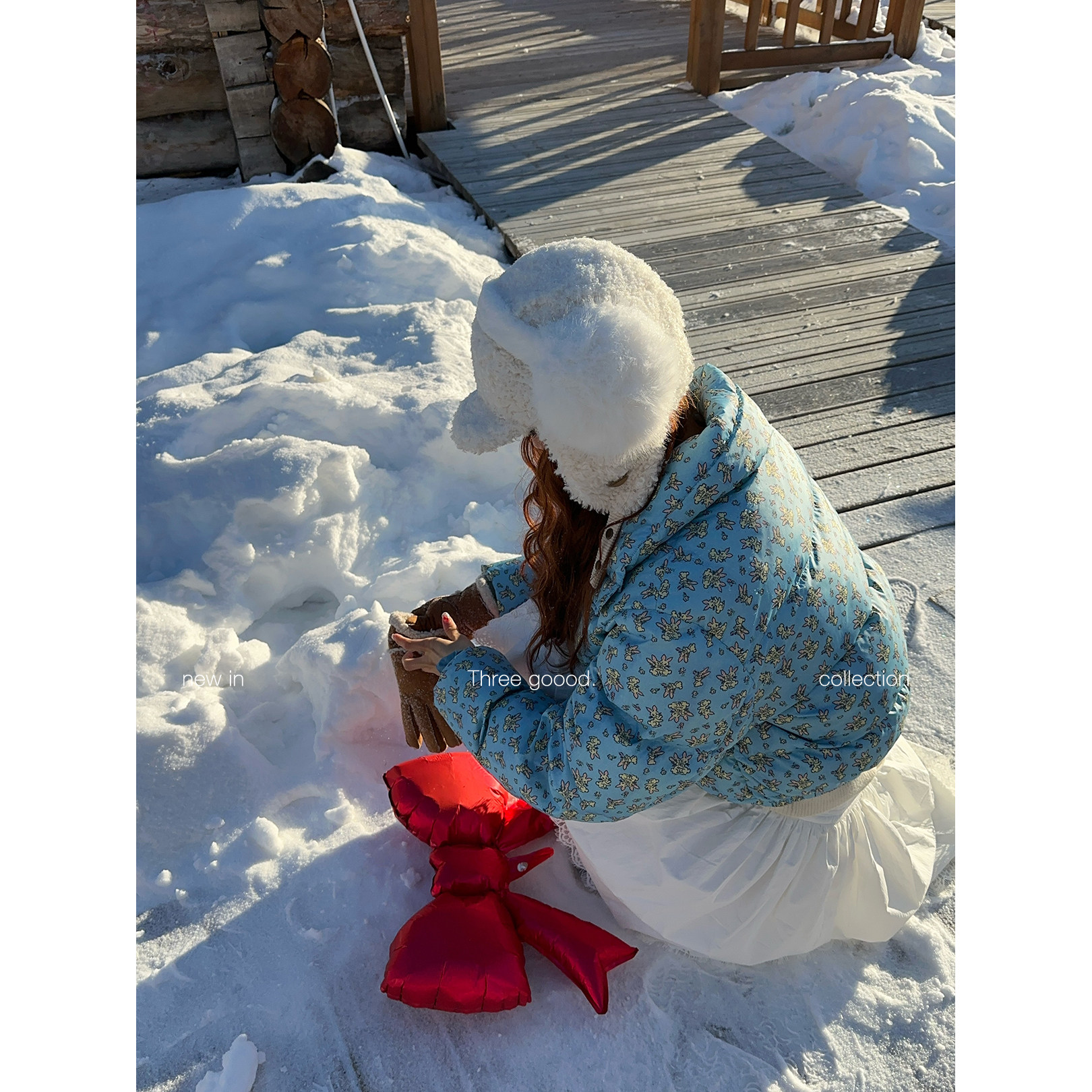 殷三吉夹心泡芙90白鸭绒羽绒服