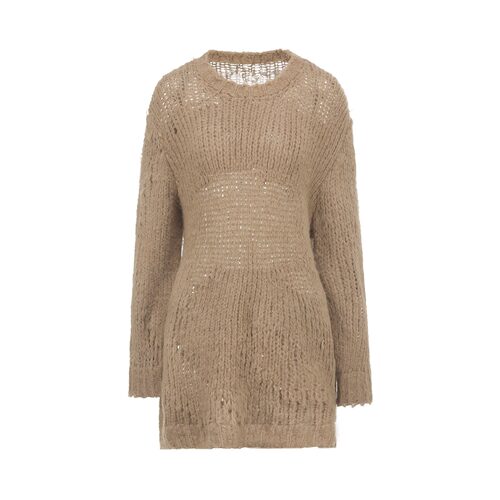 THREEGOOOD/三吉圆领长款针织衫