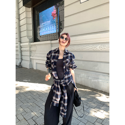 THREE GOOOD殷三吉长腿shen器黑色显瘦高腰阔腿西装裤Y725K01355