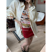 THREE 造型设计感条纹宽松衬衫 GOOOD殷三吉 芝士奶酪