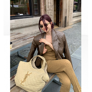 外套皮衣女2025新款 THREE 异形扣皮西装 优雅起义 GOOOD殷三吉