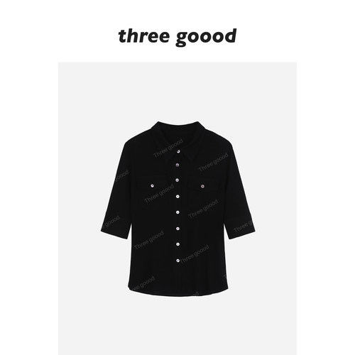THREEGOOOD莱赛尔羊毛Polo衫