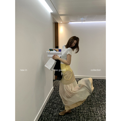 THREEGOOOD朦胧半纱半裙