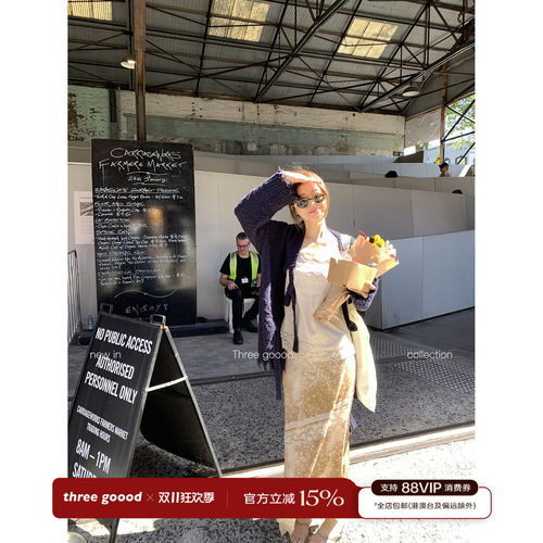 THREEGOOOD前后两穿针织开衫