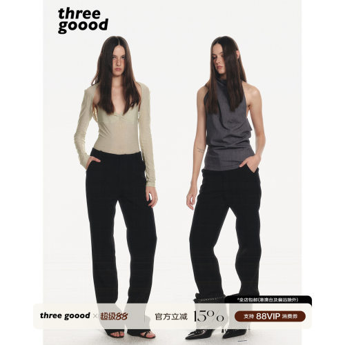 THREEGOOOD直筒西装裤