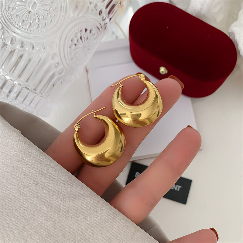 欧美风大气夸张复古金属空心耳环钛钢镀金大耳钉街拍夜店风耳饰女,饰品/流行首饰/时尚饰品新,耳环,淘宝优惠券,粉丝福利购,淘宝优惠卷
