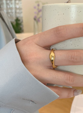 跨境网红同款戒指欧美ins钛钢