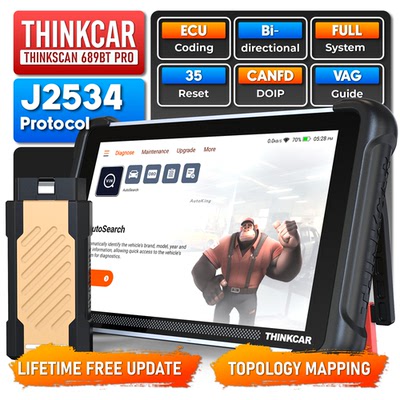 THINKSCAN 689BT PRO OBD2 CANFD DOIP Lifetime Free update