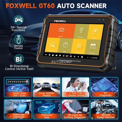 FOXWELL GT60 汽车全系统诊断仪 OBDII扫描工具 24个常见复位功能