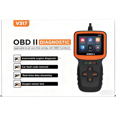 V317 OBD2 Scanner v318 V311汽车故障检测 车辆发动机诊断解码器
