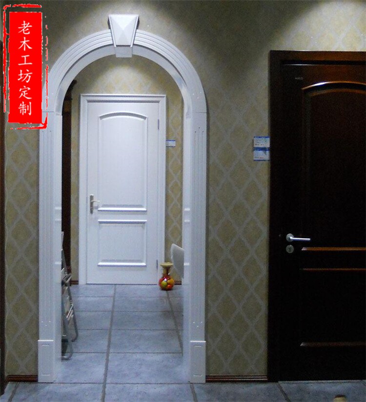 定制地中海拱形窗户实木窗户室内窗户欧式装饰窗手工实木厨房窗2