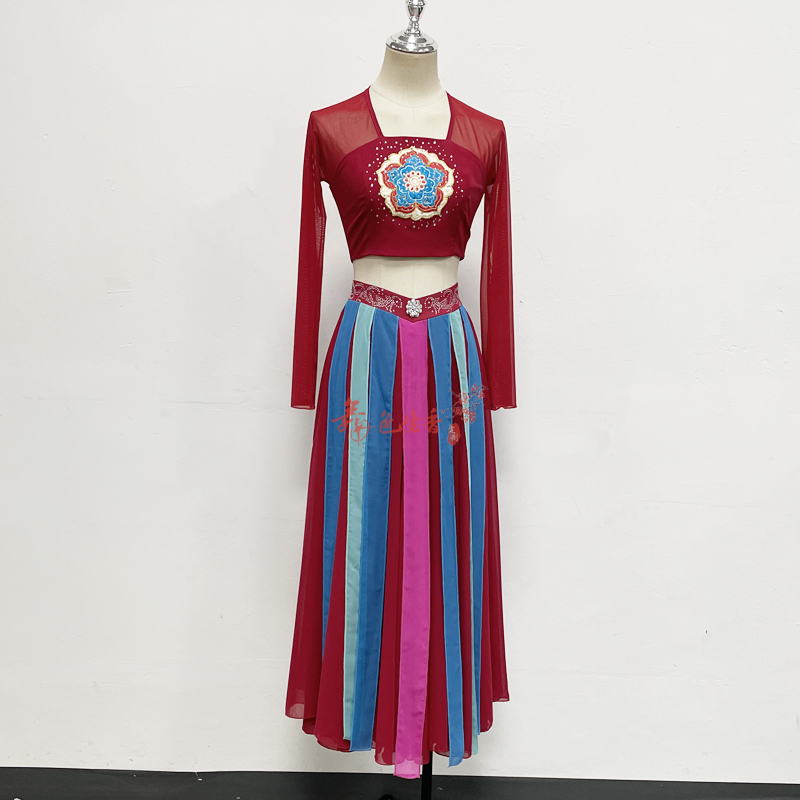 古典舞云想霓裳同款舞蹈服扇子舞桃李杯藝考服練功服演出服定制女