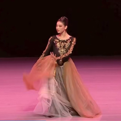 沙漠胡杨氨纶民族风桃李杯演出服