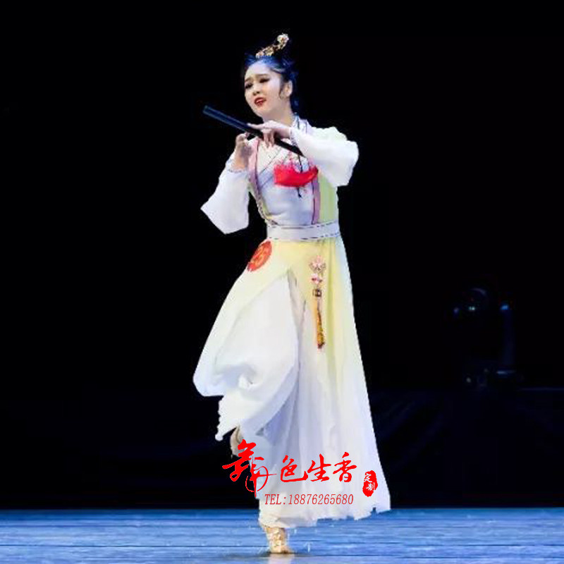 桃李杯古典舞蹈服装忆故人表演服中国风古装笛子舞伞舞民族服装女