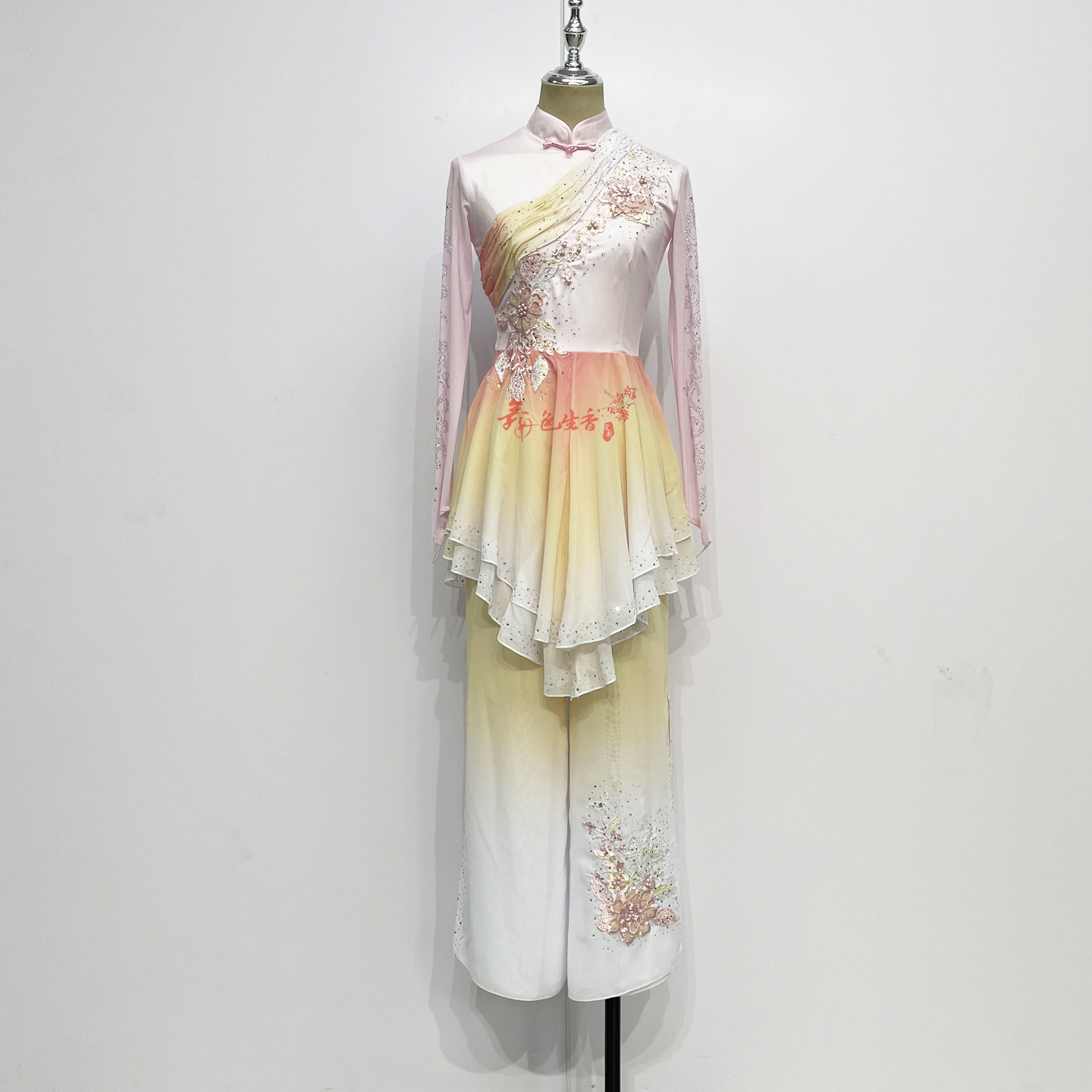 胶州秧歌扇子舞相思笺独舞演出服