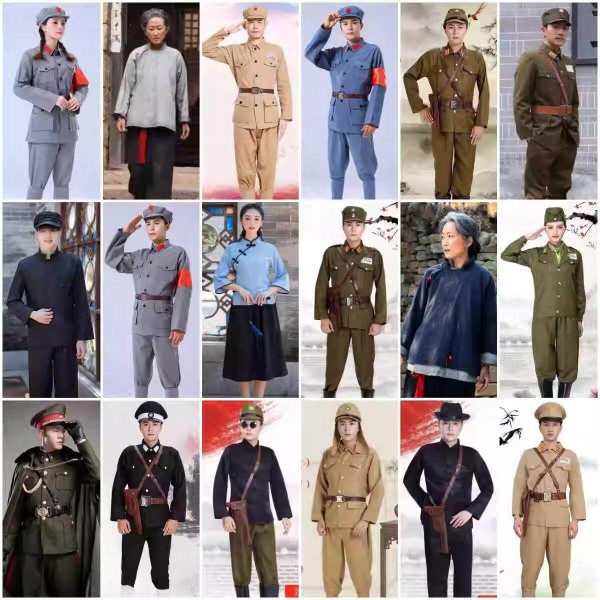 民国军士兵服男女特务胡司令沙家浜刁德一抗战军装舞台演出服装