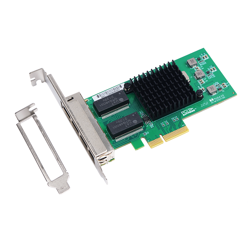 西霸E2-PCEI350-4P PCI-E转千兆网卡四4口铜缆Intel I350-AM4芯片