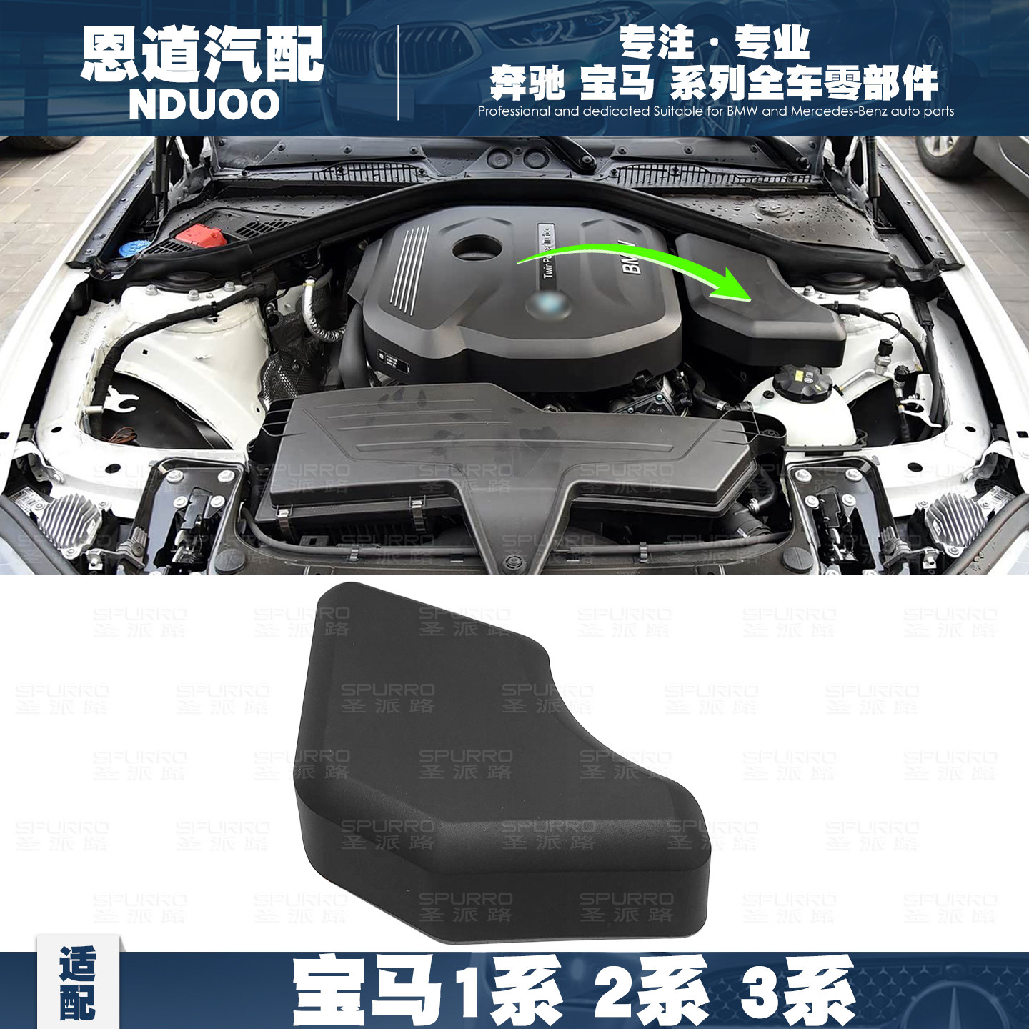 适配宝马1系2系3系电器盖118机舱116电控箱盖218保险丝盒盖板318