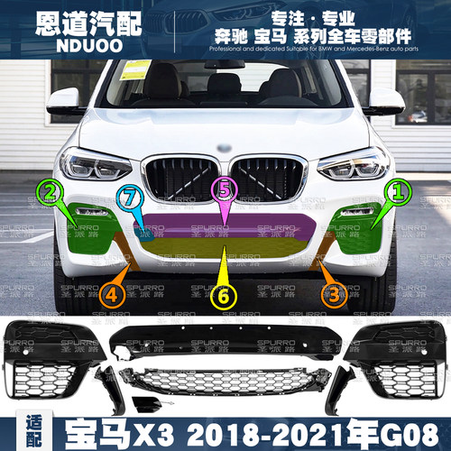圣派路宝马X3G08前杠进气网