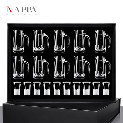 国风手工雕花水晶玻璃白酒杯