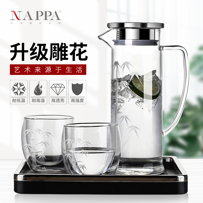 NAPPA冷水壶玻璃耐高温日式