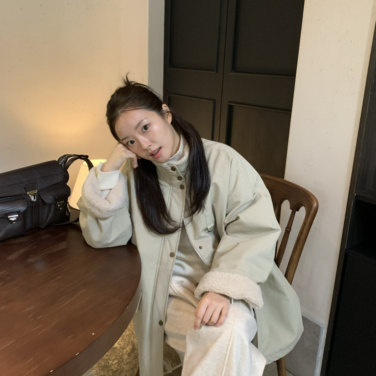 米鹿-三色上身效果远超图片冬日小火炉版型利落保暖棉服外套5088