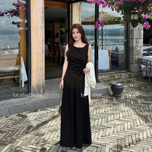 LS 简约时尚小衫+休闲裤套装女广州十三行2026早秋新款女装61811#