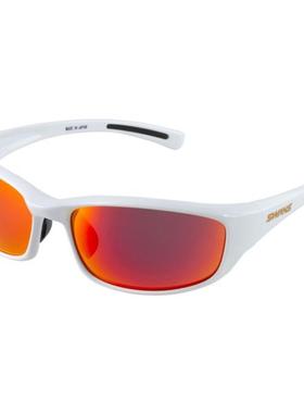 代购SWANS女士太阳镜防紫外线抗反光遮光防滑白色偏光红色镜片