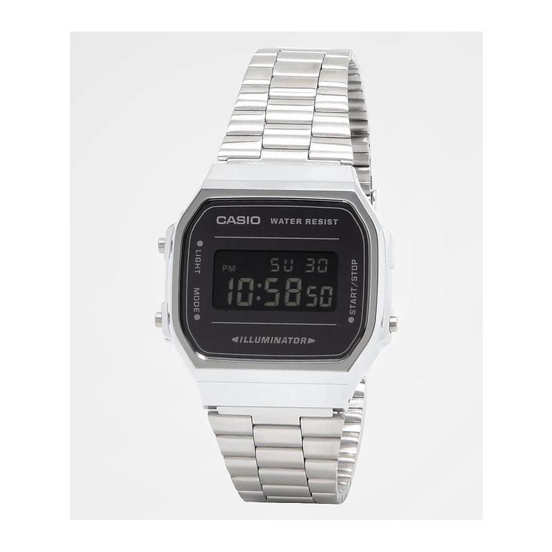 代购卡西欧男女腕表夜光计时闹钟日期金属防水钢带矿物镜面商务