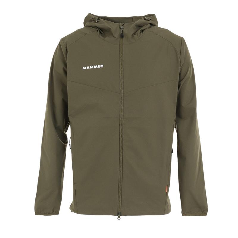 代购Mammut男士软壳衣防风拨水透气外套连帽长袖户外夹克
