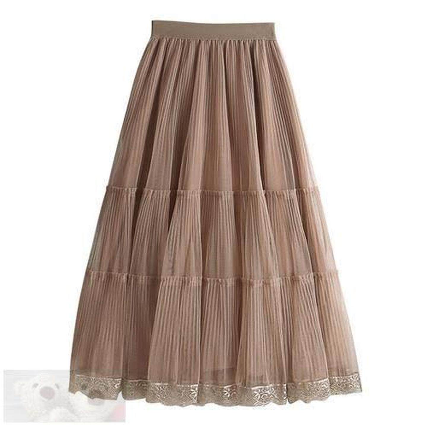 2026年秋季蕾丝大摆拼接网纱半身裙女新款垂感显瘦a字中长款裙139,女装/女士精品,半身裙,淘宝优惠券,粉丝福利购,淘宝优惠卷