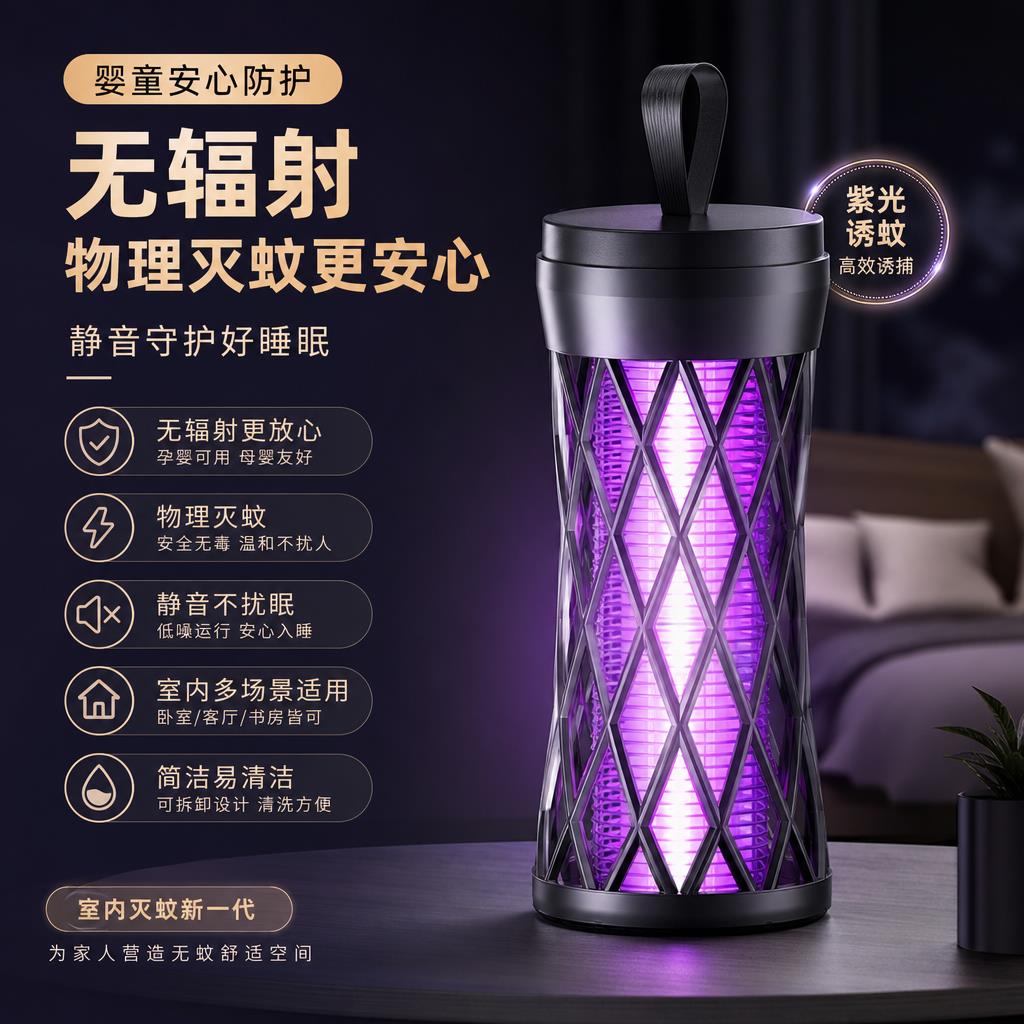 灭蚊灯婴儿无辐射充电式自动室内驱蚊神器家用强力捕蚊电蚊灭蚊灯