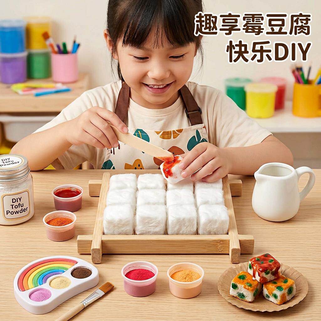 霉豆腐玩具女孩手工diy材料包仿真食物模型套装自嗨解闷儿童游戏