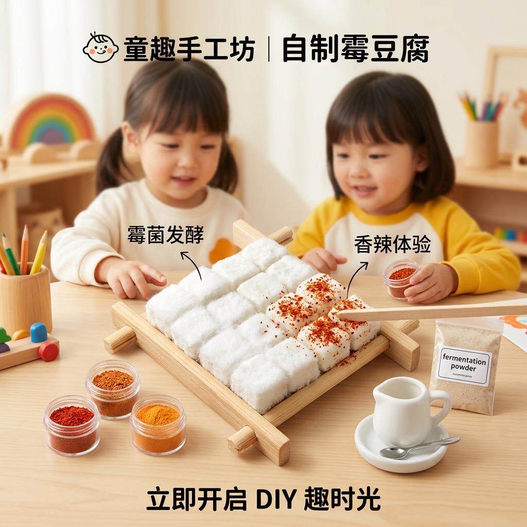 霉豆腐仿真玩具套装手工diy材料包食物模型自嗨解闷cosplay道具