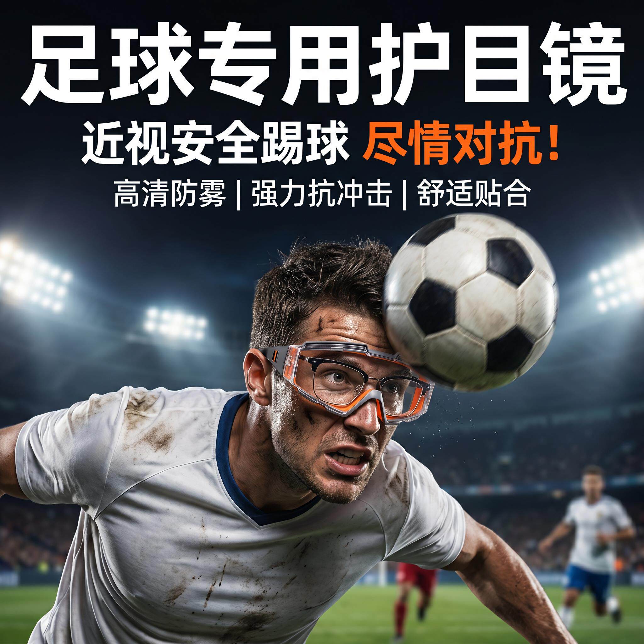 足球护目镜骑行可戴眼镜运动外卖骑手成人打篮球爬山运动登山镜