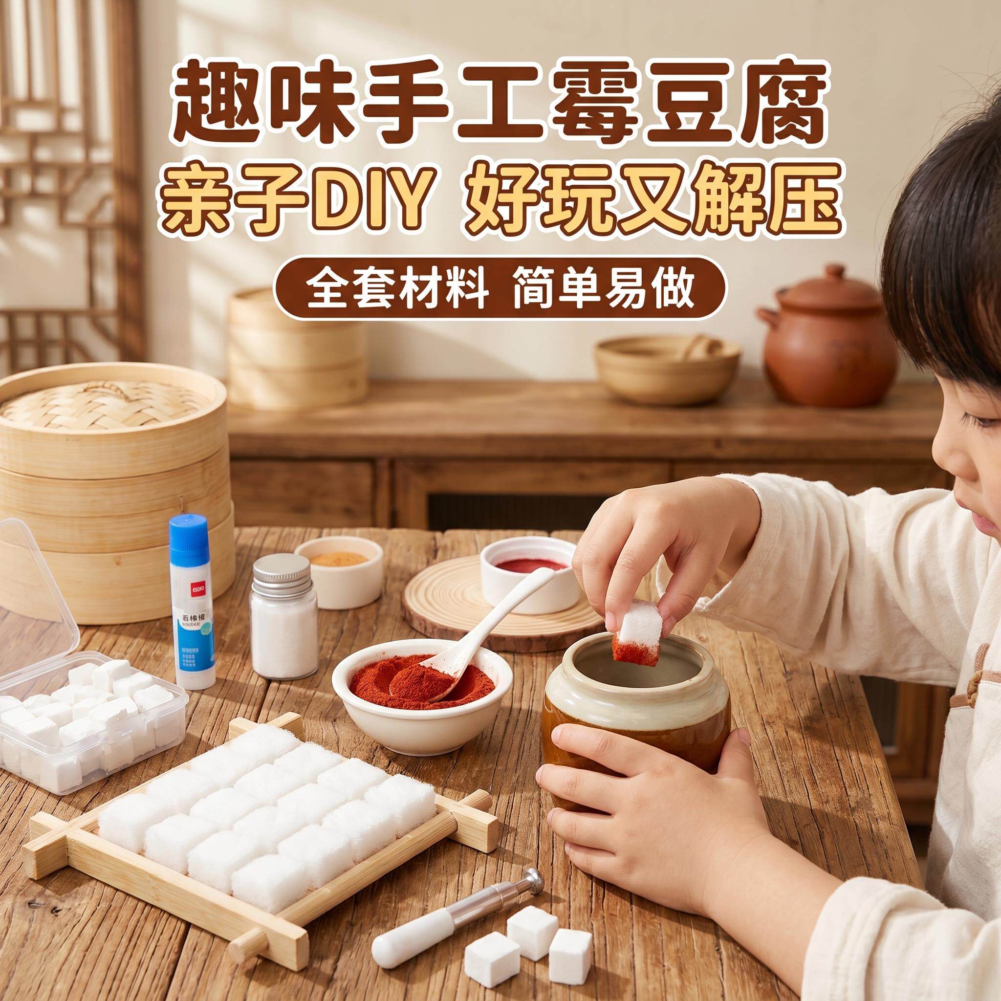 霉豆腐玩具新款小朋友过家家模仿生活解闷益智自嗨仿真食物材料包