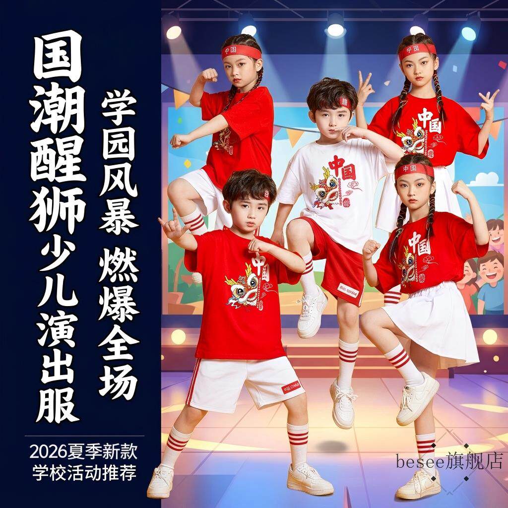 六一儿童演出服夏季舞蹈服学生合唱团运动会啦啦队表演服2026新款