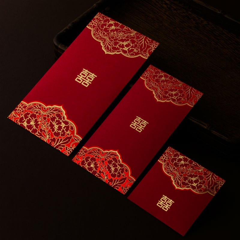 中式新款烫金大号万元塞门小号红包个性创意结婚婚礼娶亲利是封