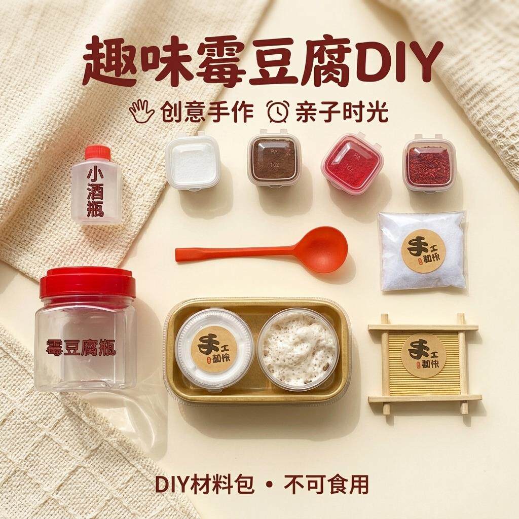儿童霉豆腐diy材料包女手工自制提升专注力益智玩具亲子互动游戏
