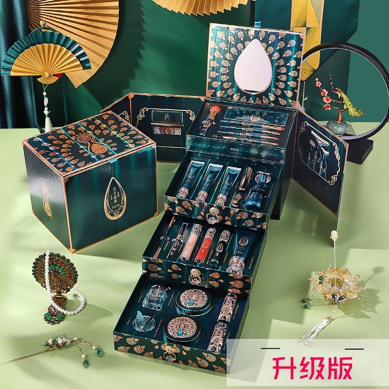 HIH凤羽悦妆美妆套盒520情人节送女友生日礼盒复古国潮彩妆24件套,彩妆/香水/美妆工具,彩妆套装,淘宝优惠券,粉丝福利购,淘宝优惠卷