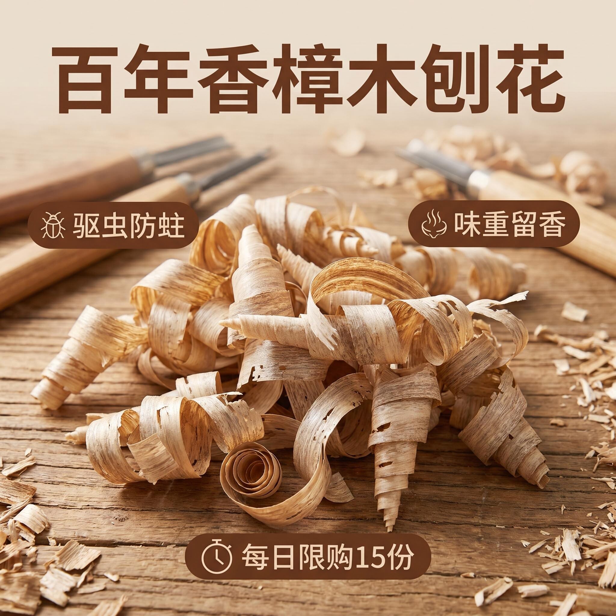 香樟木驱虫驱虫驱蚊刨花幼儿园手工材料儿童diy木工坊环创材料